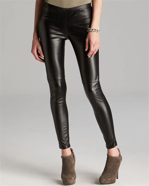 michael kors black leggings free shipping|Michael Kors faux leather leggings.